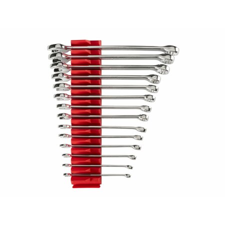 TEKTON Combination Wrench Set w/Modular Slotted Organizer, 14-Piece 6 - 19 mm WCB95201